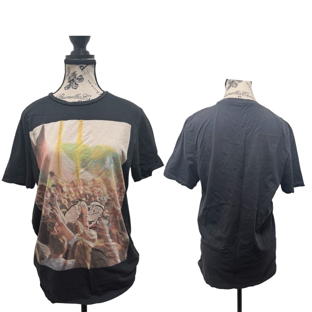 Authentic Original Vintage Style Black Graphic Tee